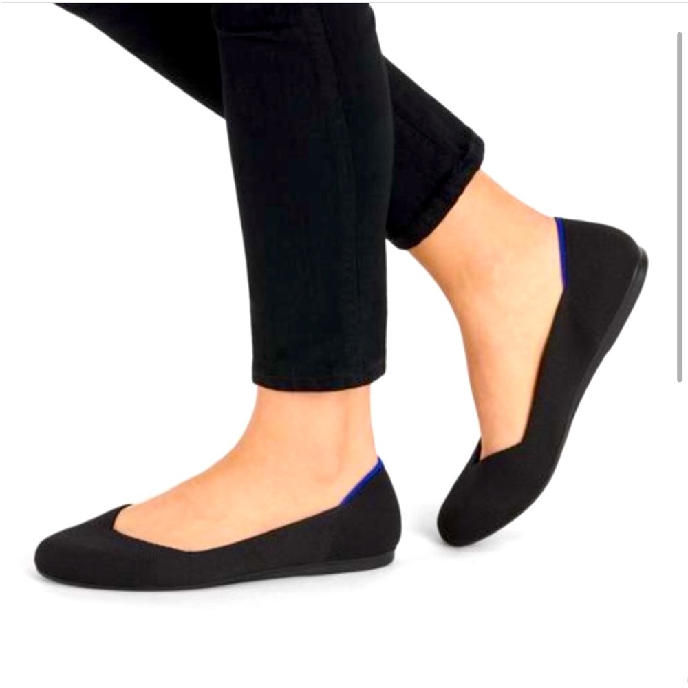 Rothys Black Round Toe Size 8.5 Women’s Flats Like New